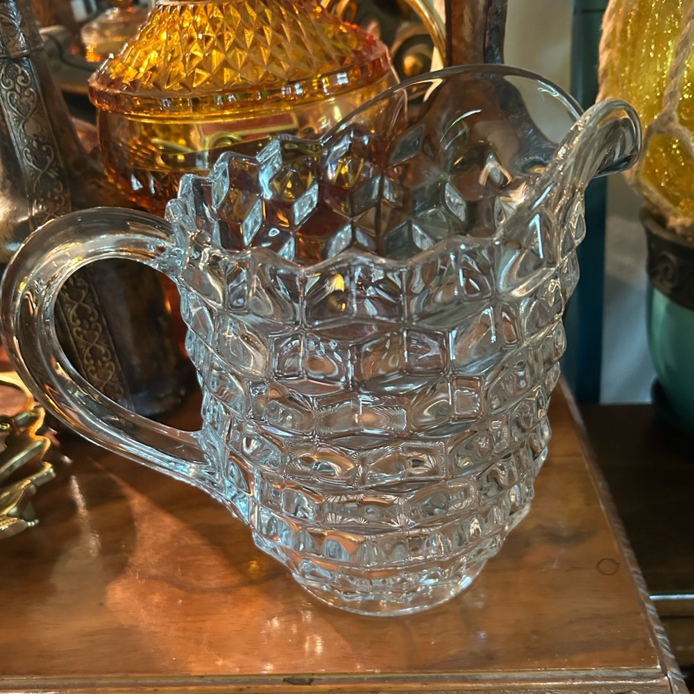 Vintage Fostoria American Glass Pitcher